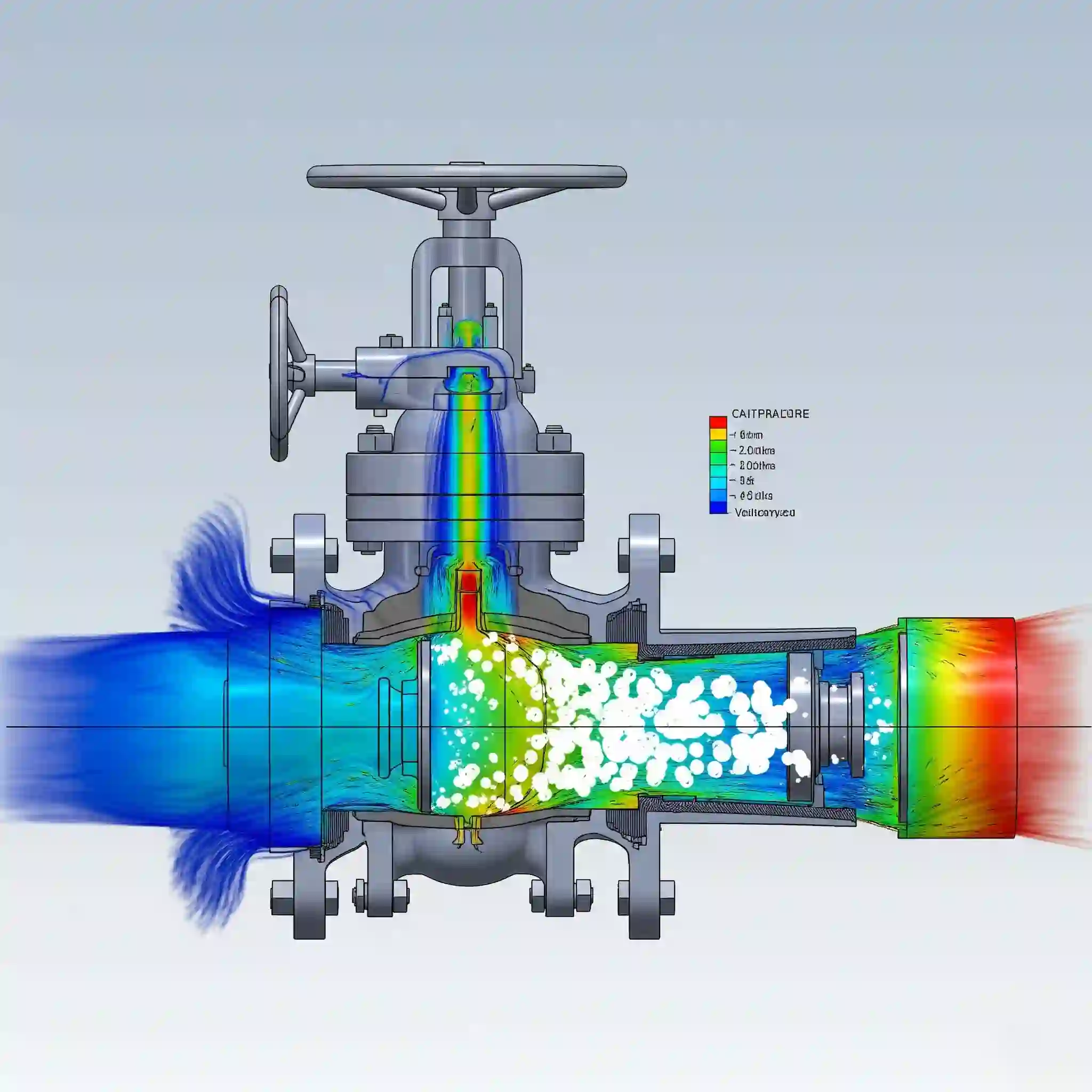 تحلیل CFD پدیده کاویتاسیون در یک ولو صنعتی.